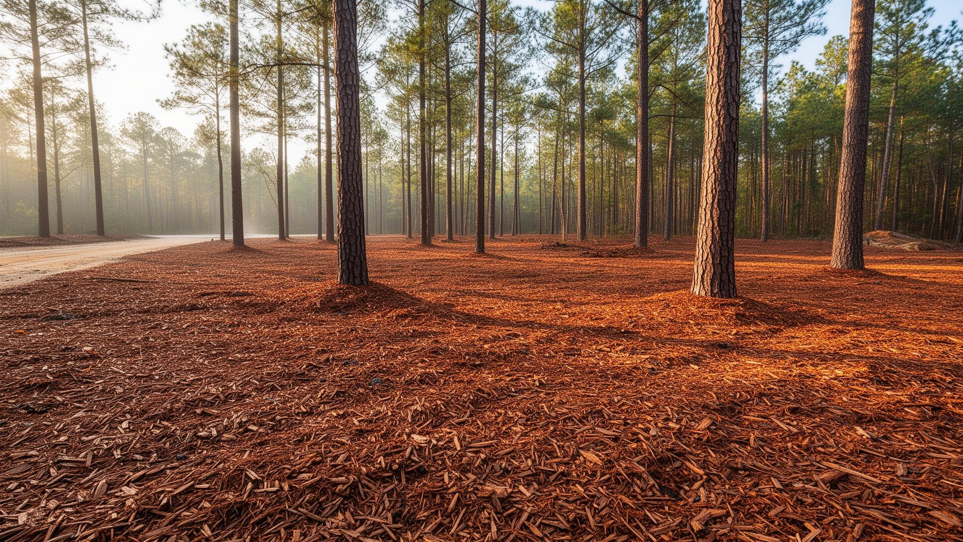 Cleanly mulched land in NC Sandhills